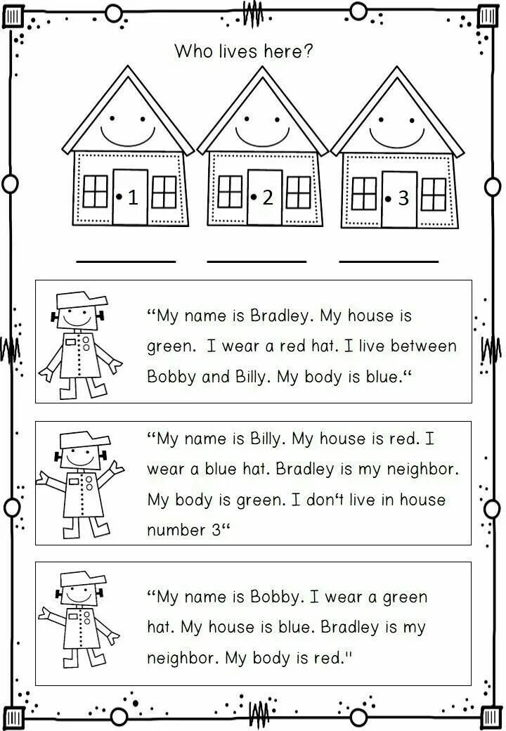 Английский House reading. Дом Worksheets. Color and read задание. Worksheets for Kids English House.