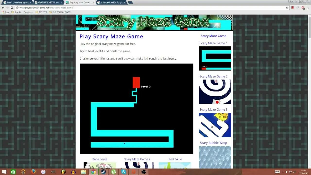 Scary maze game. Scary maze game