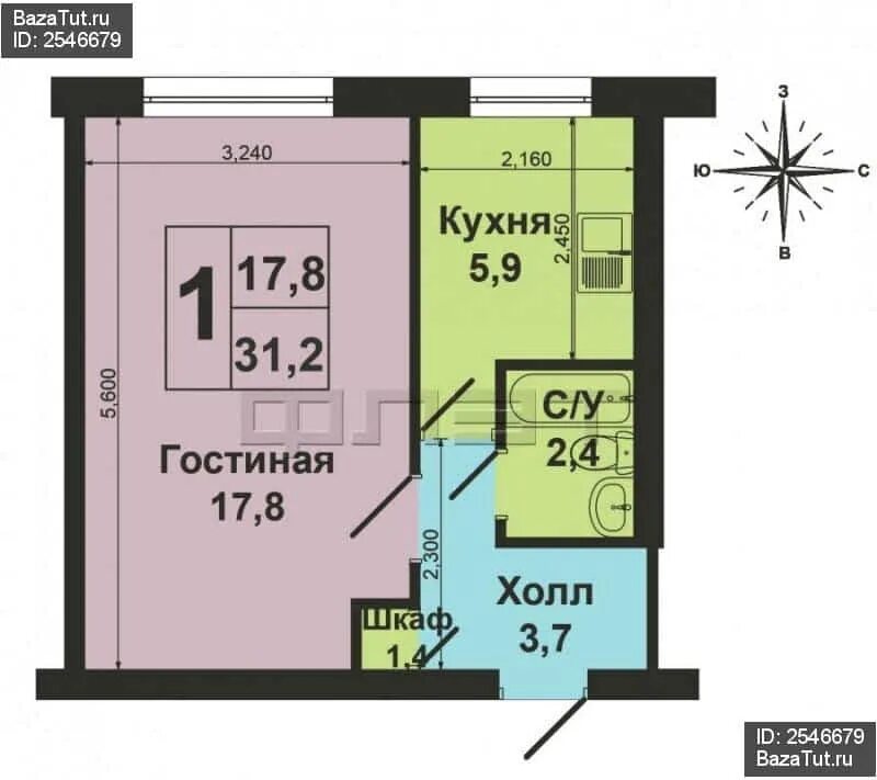 Купить однокомнатную зеленодольск