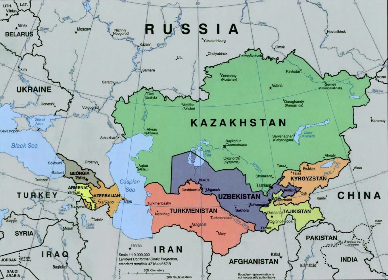 Казахстан есть в российская республика. Карта средней азии. карта средней азии и казахстана. государства средней азии на карте. карта кавказа и средней азии.