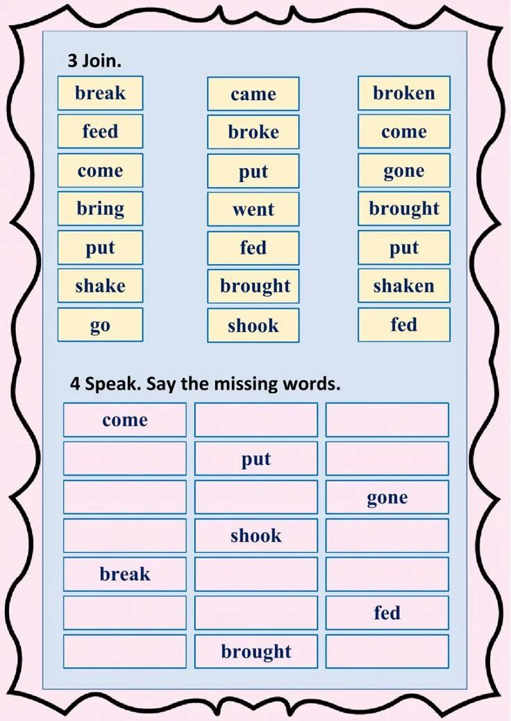 Liveworksheets verbs