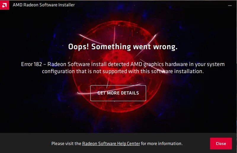 Radeon ошибка. Error 173 radeon software install cannot proceed. ошибка 173.