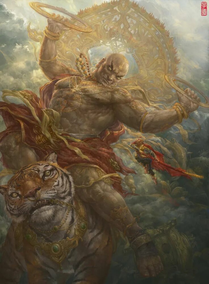 Башни кармы black myth. Король обезьян. black myth: wukong. художник fenghua zhong. black myth: wu kong.