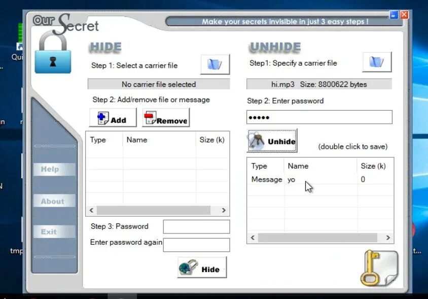 Файл message. Секретная программа. Our Secret 2.5.5.5. Программа шифрования discreet. Настройка Stegosuite.