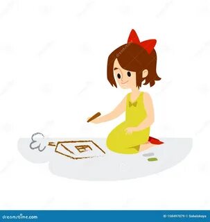 Рисунок девочки которая рисует