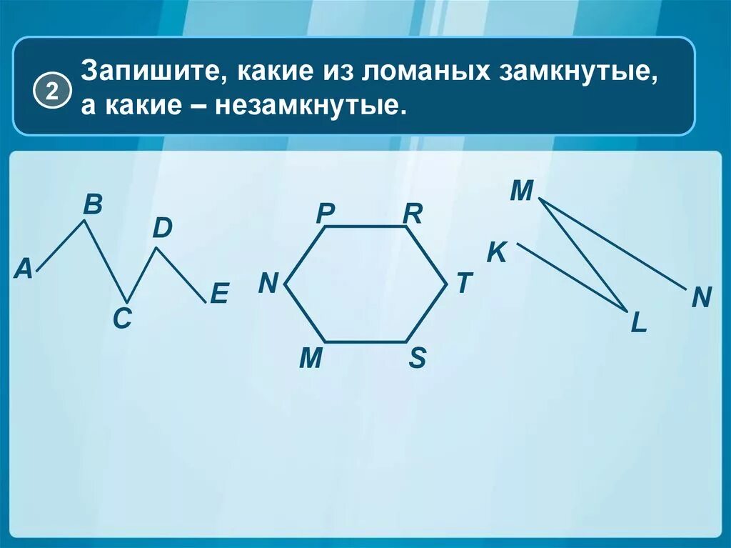 Замкнутые ломаные. Замкнутые ломаные линии. Замкнутые и незамкнутые ломаные линии. Незамкнутая ломаная. Начертите замкнутую ломаную