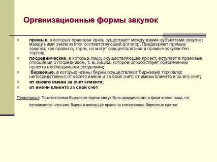 Форма закупки