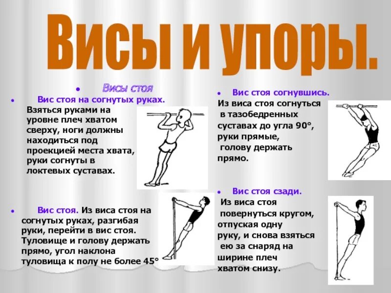 Слова упор. Упор стоя ВИС ВИС стоя. ВИС стоя на согнутых руках. ВИС на согнутых руках. ВИС на согнутых руках и ногах.