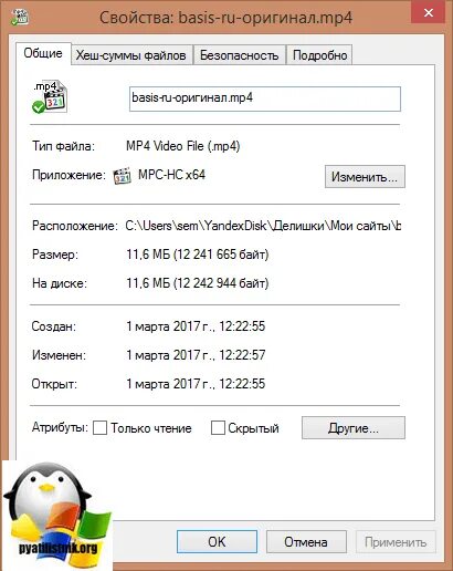 Типы файлов mp4