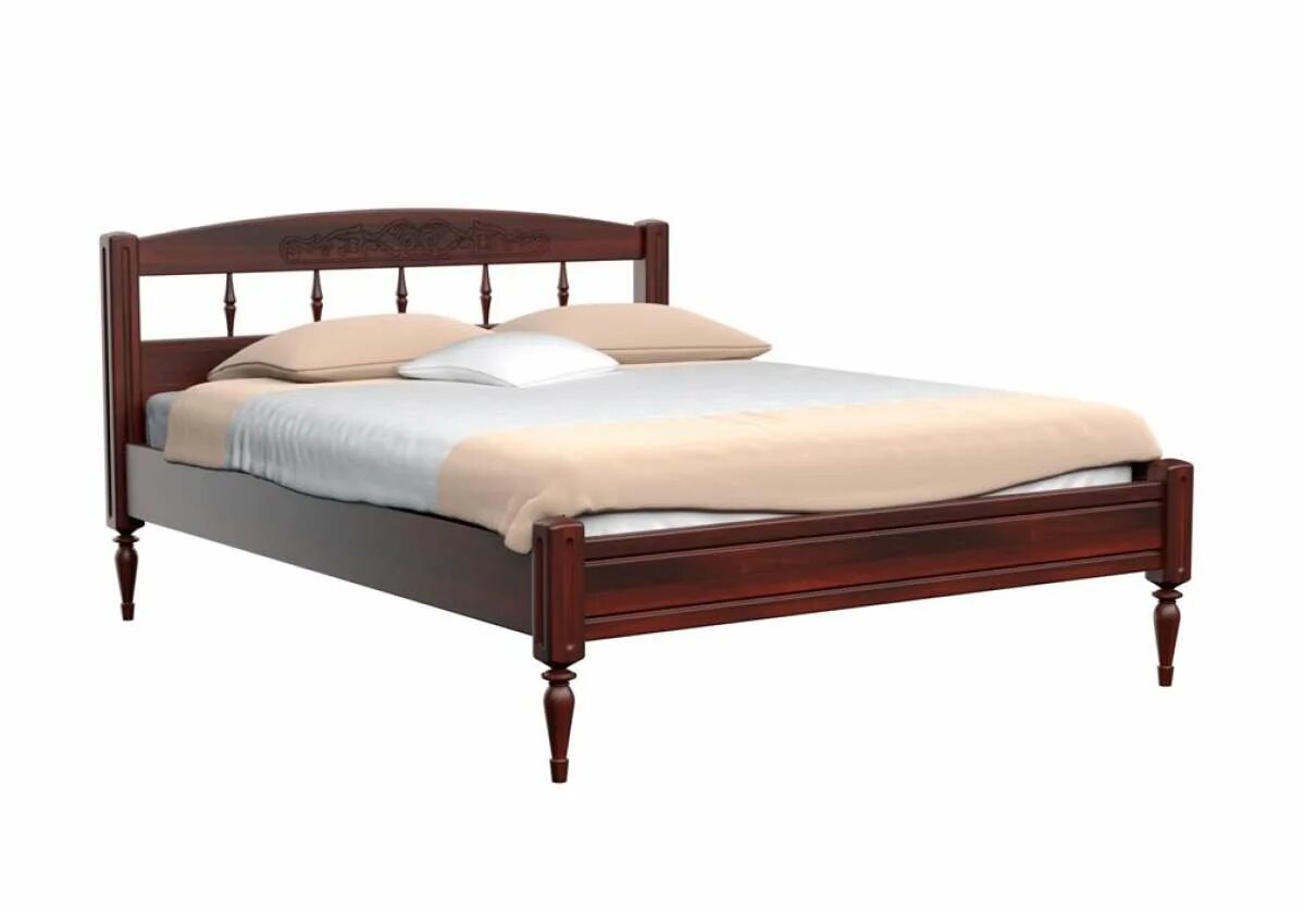 Кровать двуспальная Reno 1 200х200 бук бавария 255 каркасное основание А1 Yatakl