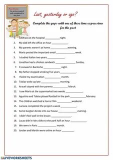 Past times exercises