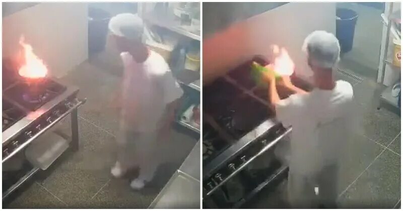 Упал лицом в кипящее масло видео. Масляной пожар на кухне. пожар маслом. облил себя горячим маслом. возгорание масла на прессе.