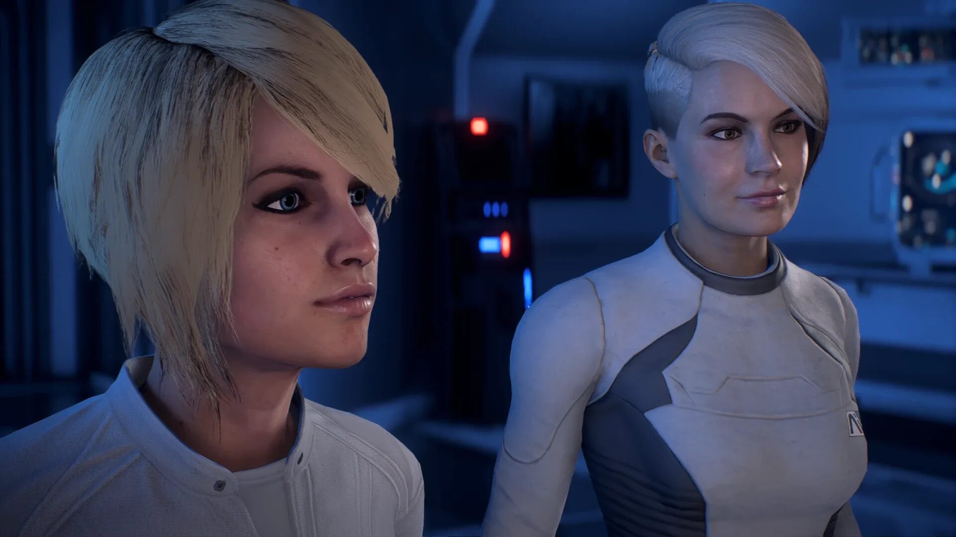 Мод andromeda. Кора из масс эффект андромеда. mass effect andromeda сара райдер оригинал. сара райдер и кора арт. масс эффект андромеда сара райдер редактор.