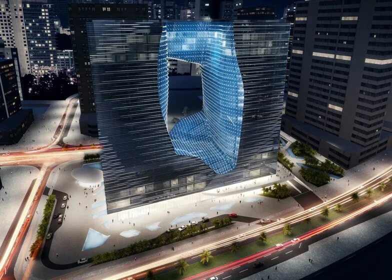 Www com building. Заха Хадид архитектура Дубаи. Здание опус Дубай. Opus Office Tower Заха Хадид. Отель Заха Хадид в Дубае.