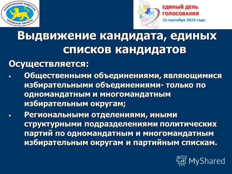 Выдвижение кандидатов по избирательным округам. Выдвижение кандидатов по избирательным округам