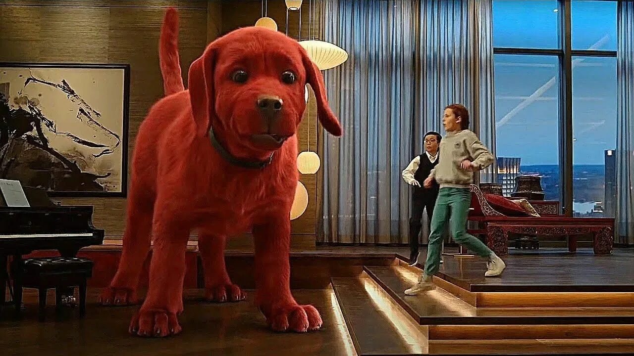 Большой клиффорд 2021. Пес Клиффорд 2021. Красный пёс Клиффорд 2021.