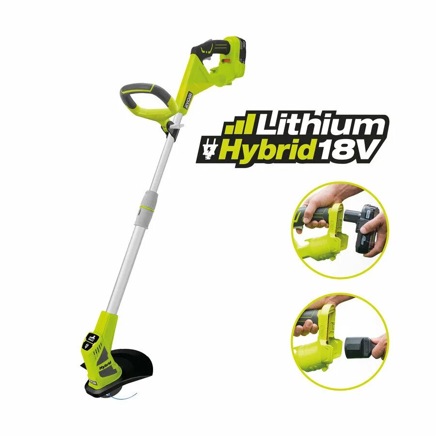 Гибридный триммер Ryobi one+. Ryobi триммер 1830. Ryobi rlt26cds. Ryobi электрокоса аккумуляторная one+.