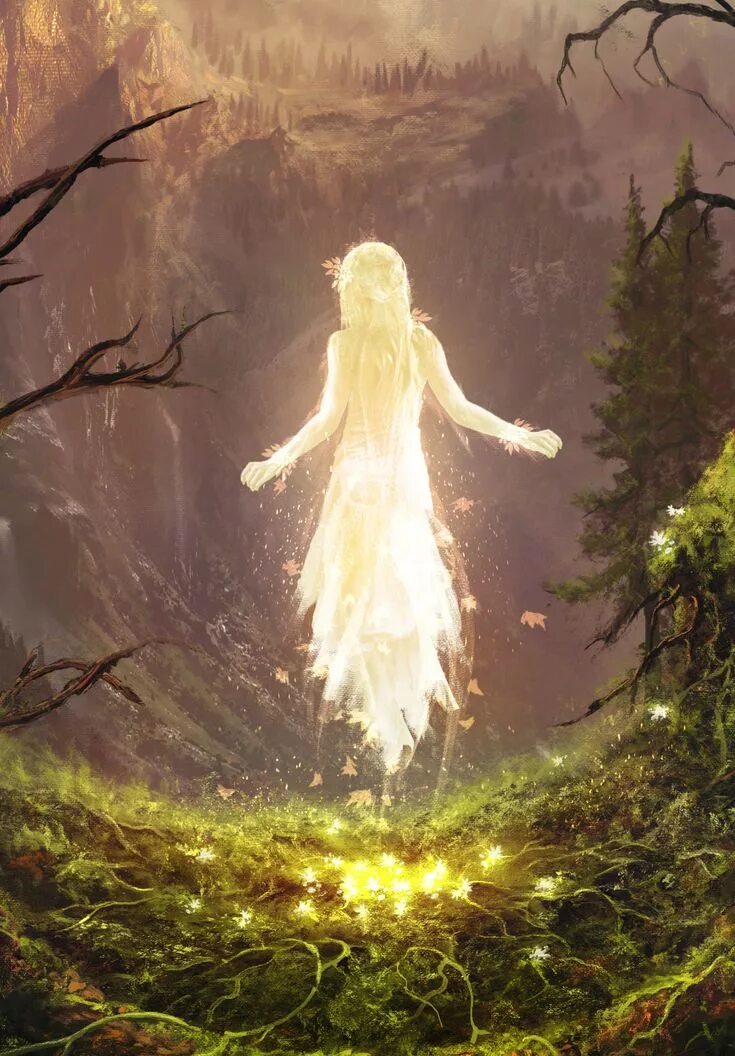 Дух феи Серафина. Лесные духи. Светлые существа. Светлый дух.