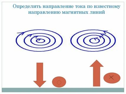 Нарисуем направление тока