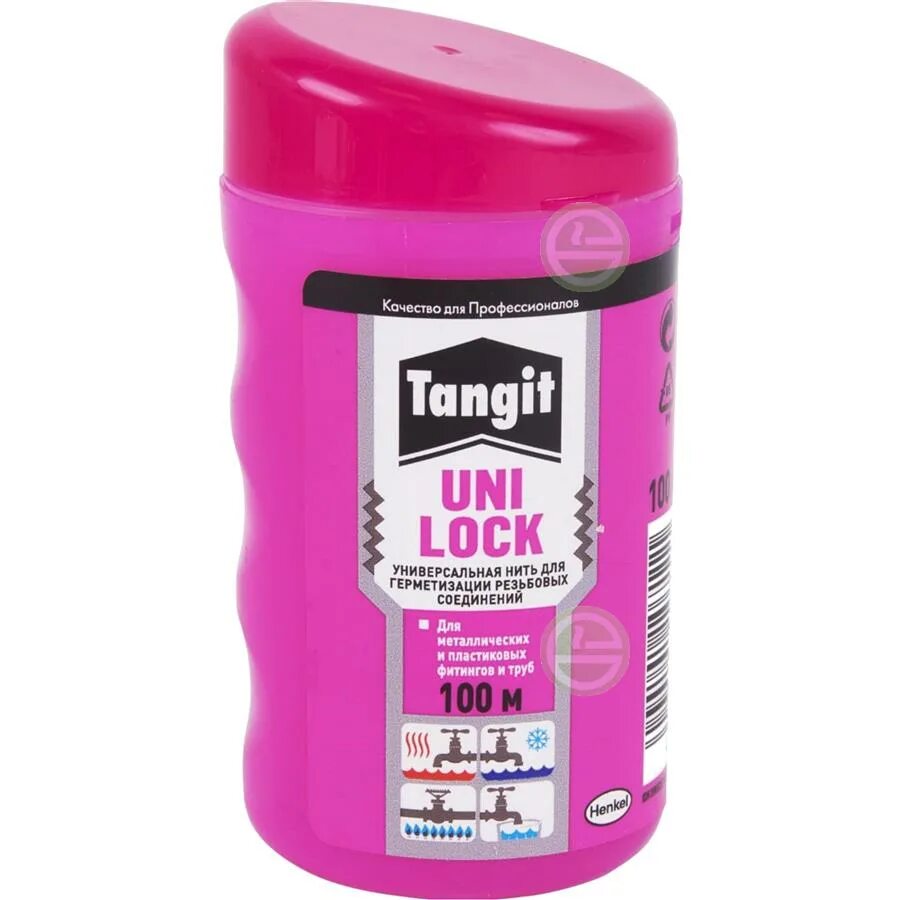 Нить для сантехнических соединений. Нить Тангит унилок 100 м. Универсальная нить Tangit Uni Lock (100м. Tangit Uni-Lock 100м. Уплотнительная нить Tangit Uni Lock, 100 м.