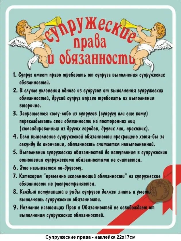 Что должен муж в семье. Обязанности жены шуточные. Обязанности молодоженов шуточные. Обязанности мужа шутка. Шуточные обязанности мужа и жены.