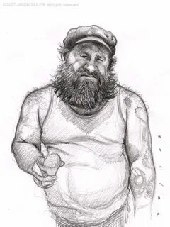Смешной мужчина рисунок