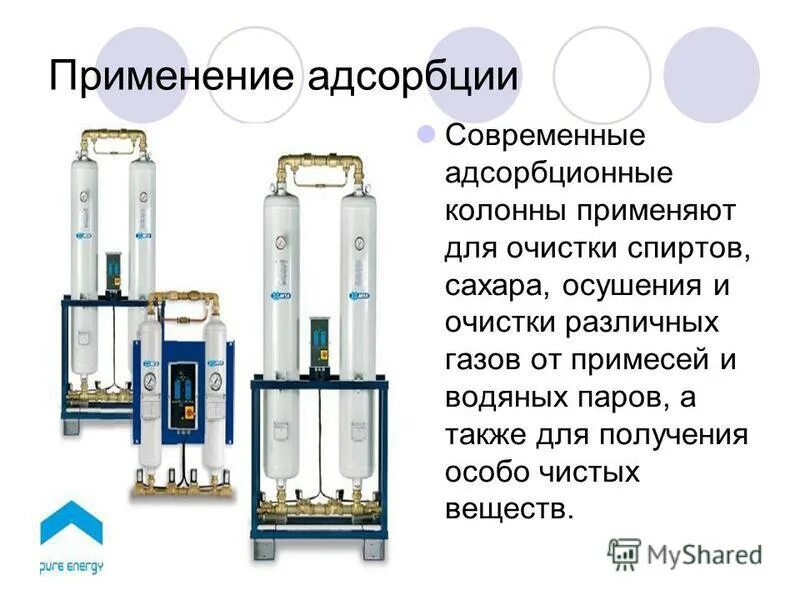 Использование адсорбции