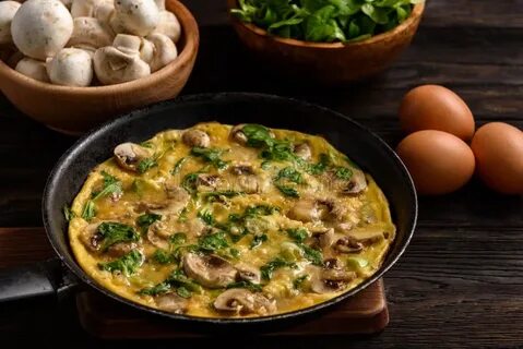 Грибы с молоком и яйцом
