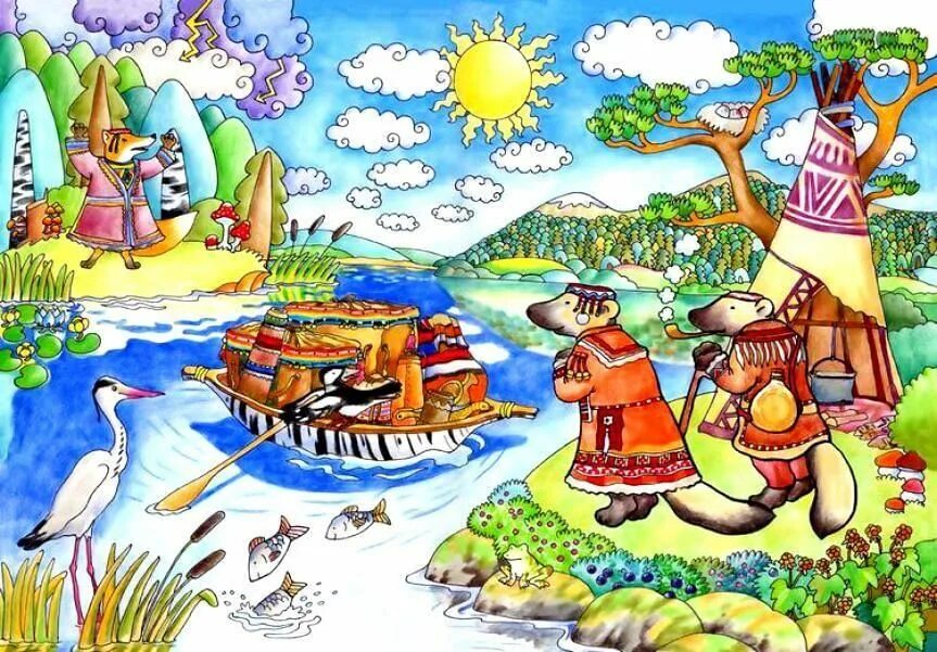 сказочная страна. иллюстрации к сказкам. герои из советских мультфильмов. сказки народов россии. народные сказки стран.