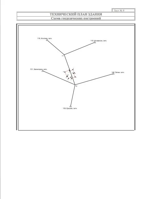 Тех план на дороги. Техплан схема геодезических построений. Схема геодезических построений с базовой станцией. Чертеж контура здания для техплана. Схема геодезических построений в техническом плане здания.