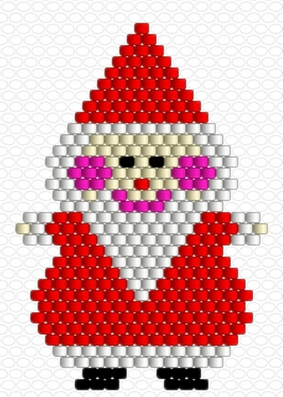 Дед мороз из бусин объемный схема. Как сплести из бисера деда мороза. Схемы для бисероплетения дед мороз. Как сделать деда мороза из бисера схема. Как сплести из бисера деда мороза.