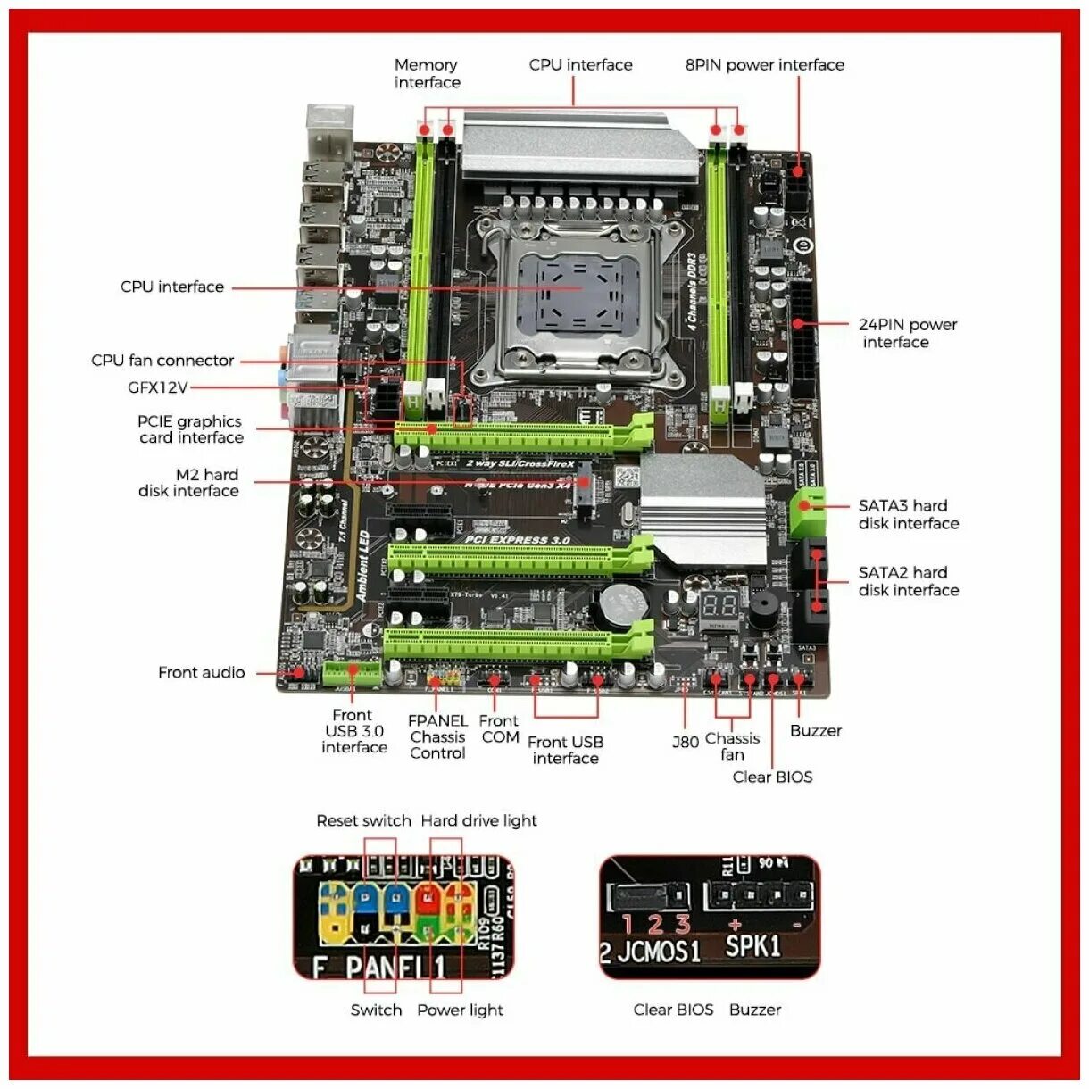 Atermiter x79 подключение передней панели X99 D4 материнская плата набор комбинированный с Xeon E5 2650 V3 процессор Lga 2