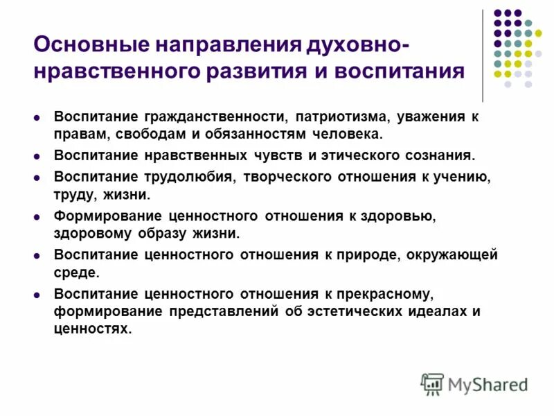 Программа духовно нравственное направление