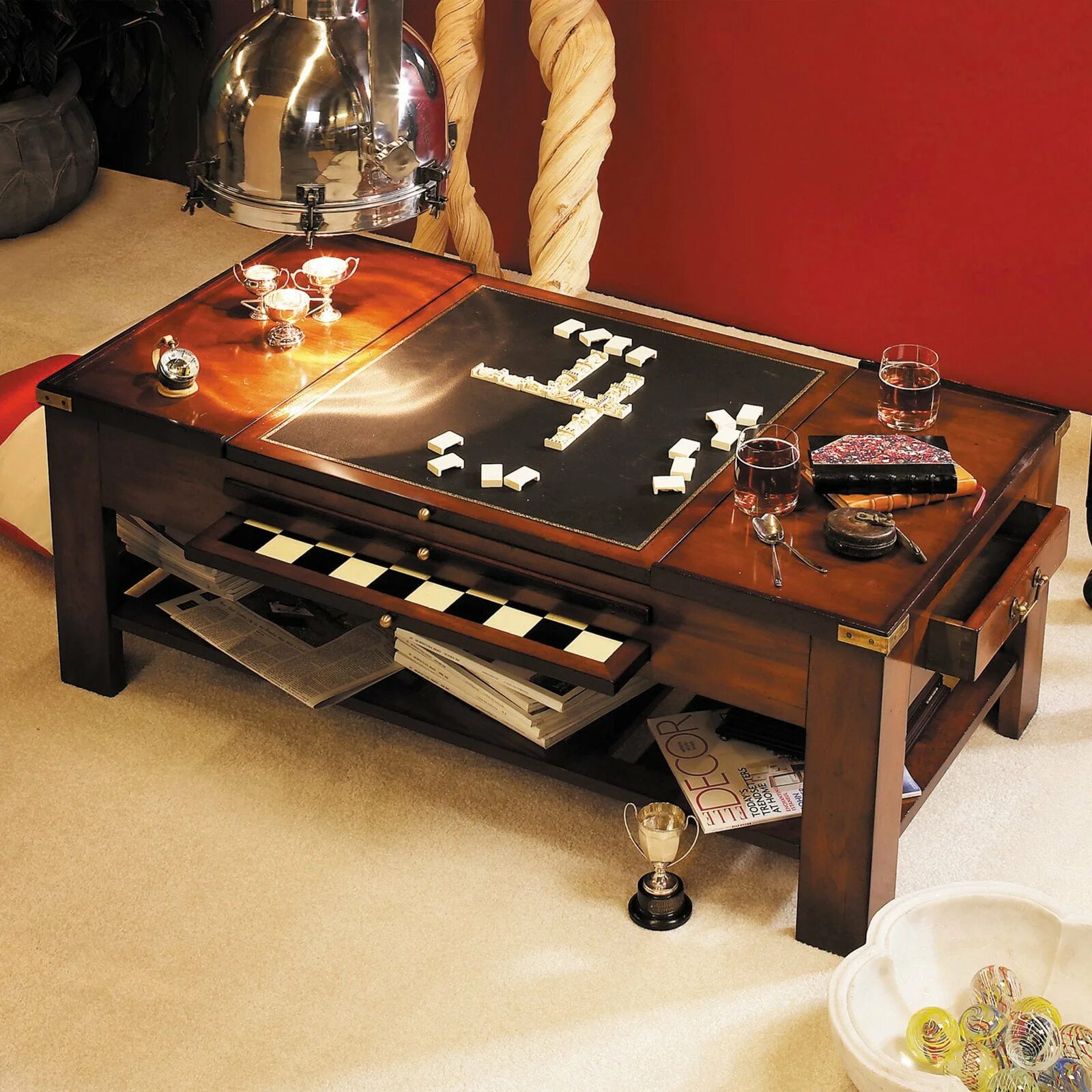 Лофт с настольными играми. Столик (Adjustable Table e127 Black) 66x56x10. Столик для настольных игр. Журнальный стол для настольных игр. Журнальный столик для нард.
