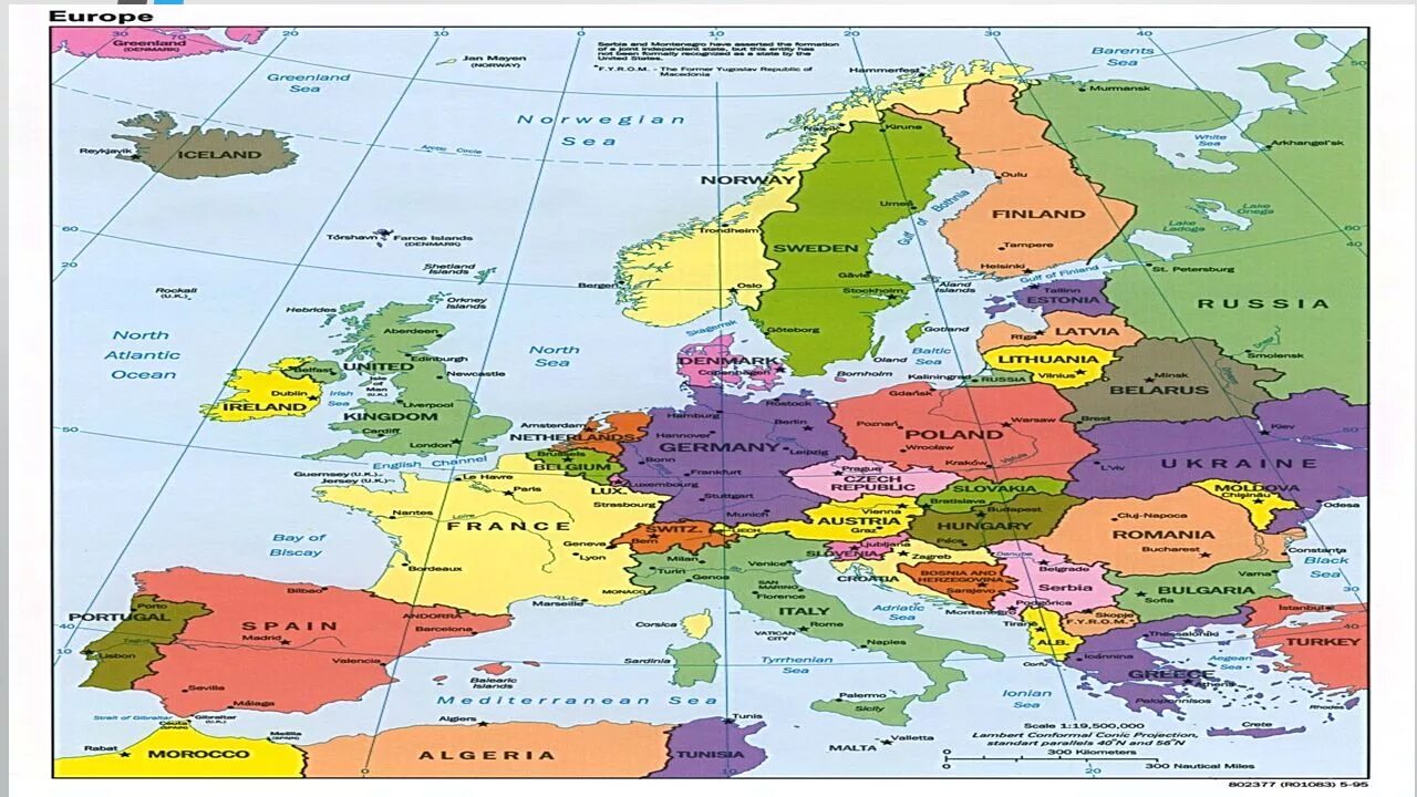Политическая карта зарубежной Европы со странами. Политическая карта зарубежной Европы со странами и столицами. Политическая карта Европы со странами на английском. Европейские столицы карта