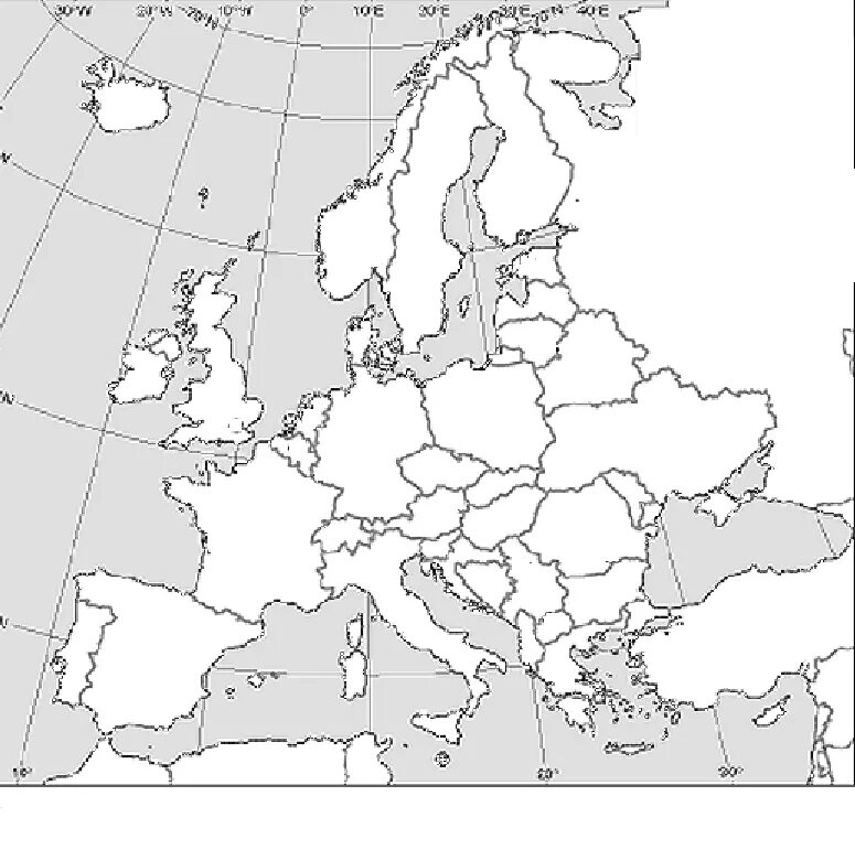 Контурная карта 7 класс страны зарубежной европы. Зарубежная Европа политическая карта контурная карта. Политическая карта Европы контурная карта с границами. Контурная политическая карта Европы с границами государств. Контурная карта Западной Европы для печати.