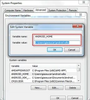 Android sdk environment variables