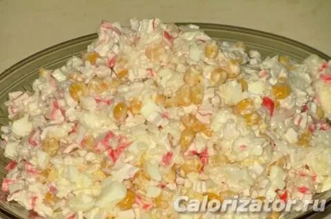 Крабовый салат без яиц и риса
