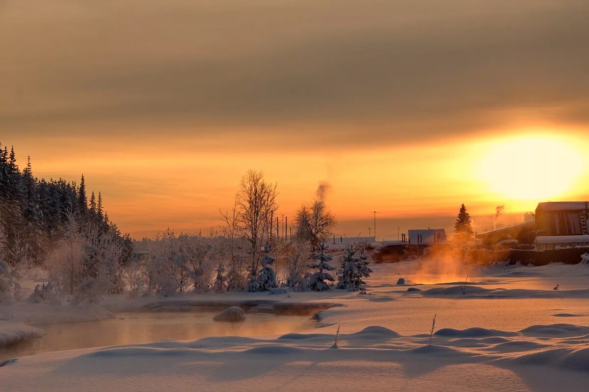 Russia winters are cold. Зима в России. Зимний вечер. Красота зимы. Зимний закат.