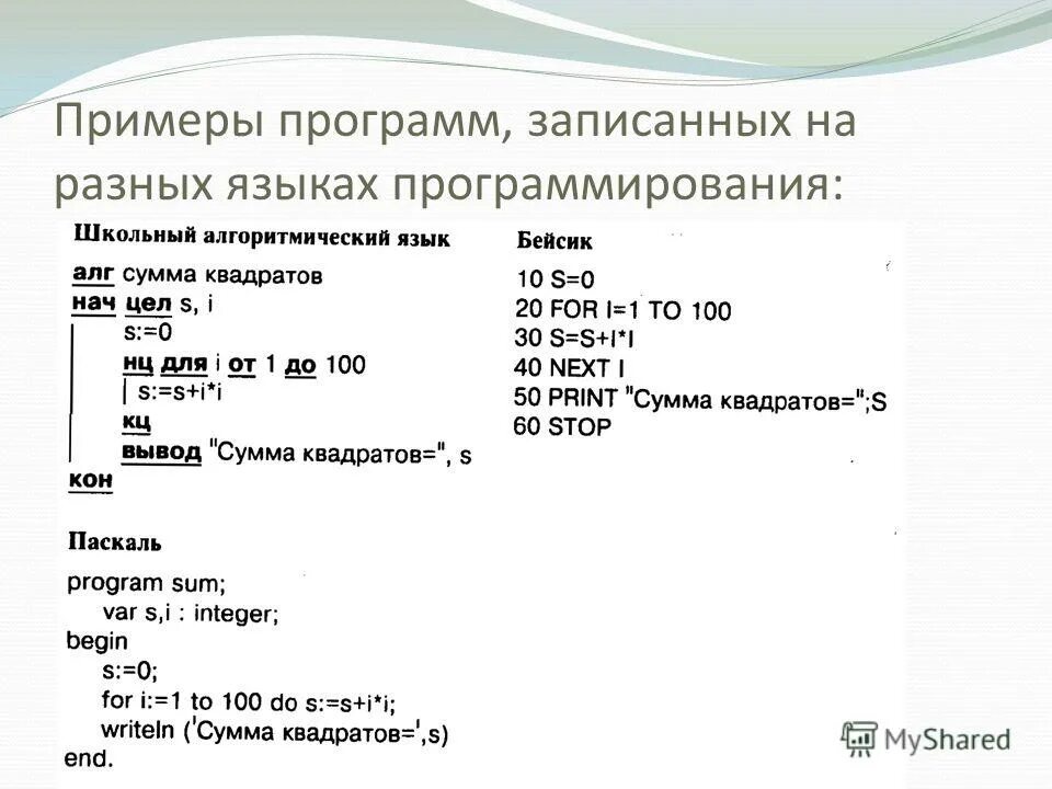 Программа образцова. Языки программирования примеры. Языки программирования примеры программ. Программа на языке программирования. Программирование примеры программ.