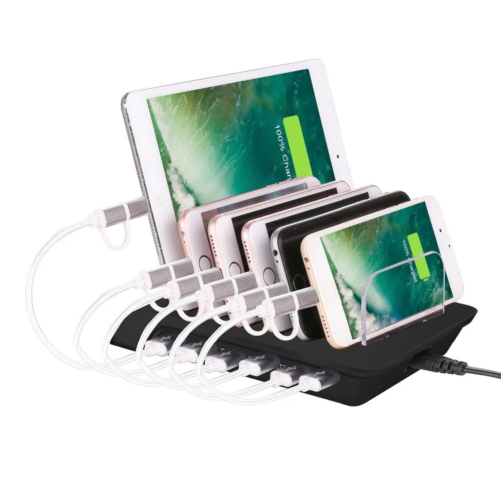 Многопортовая USB зарядная станция. Зарядная док-станция 6 Ports Charger. USB Charger 6 портов с экраном. Зарядная станция универсальная Мульти порт.