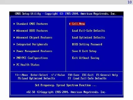Bios defaults
