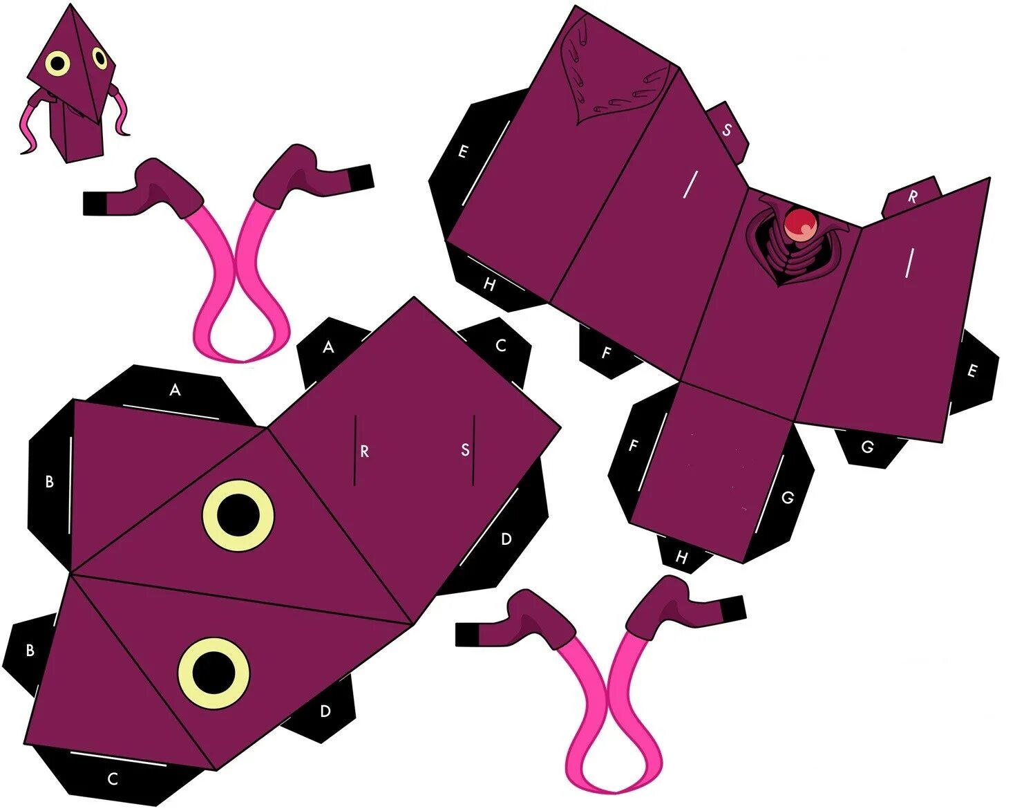 Игрушки из бумаги. Распечатать вырезать и склеить из бумаги. Развертки бумажных игрушек для детей. Объемные животные из бумаги. Развертки для склеивания для детей.