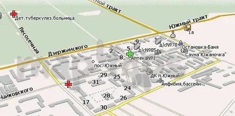Карта поселка южный