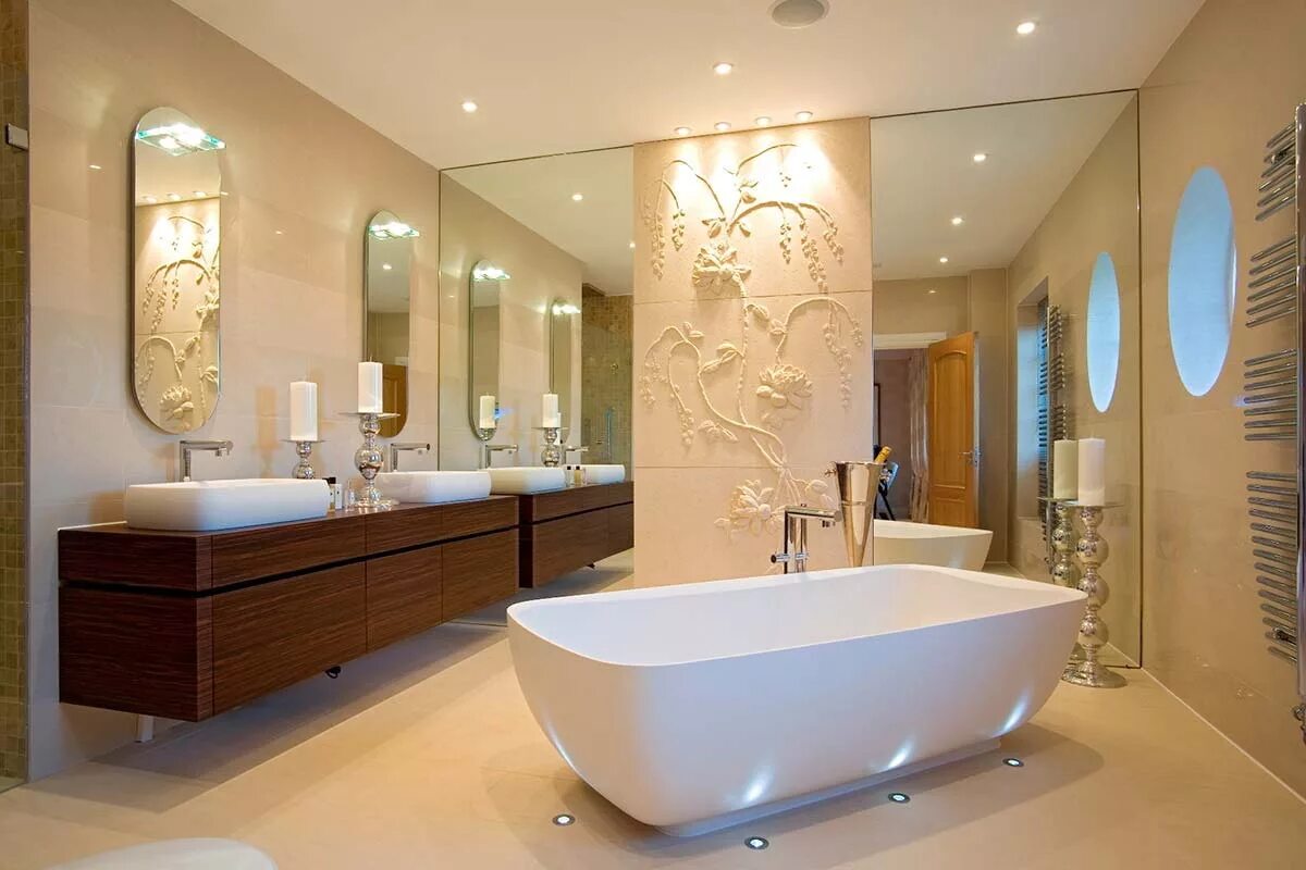 Самые красивые ванные. Красивая ванная комната. Интерьер ванной. Красивый интерьер ванной. Шикарная отделка ванной.