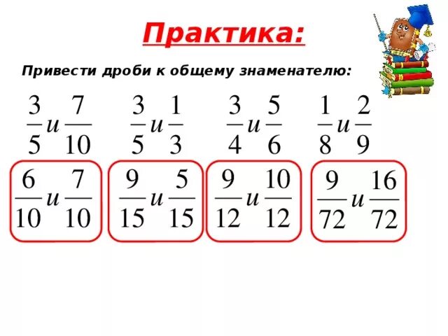 Приведение к общему знаменателю 5 класс примеры. Алгоритм приведения дробей к общему знаменателю. приведение дробей к общему знаменателю 6 класс. приведение дробей к общему. приведение к общему знаменателю 5 класс.