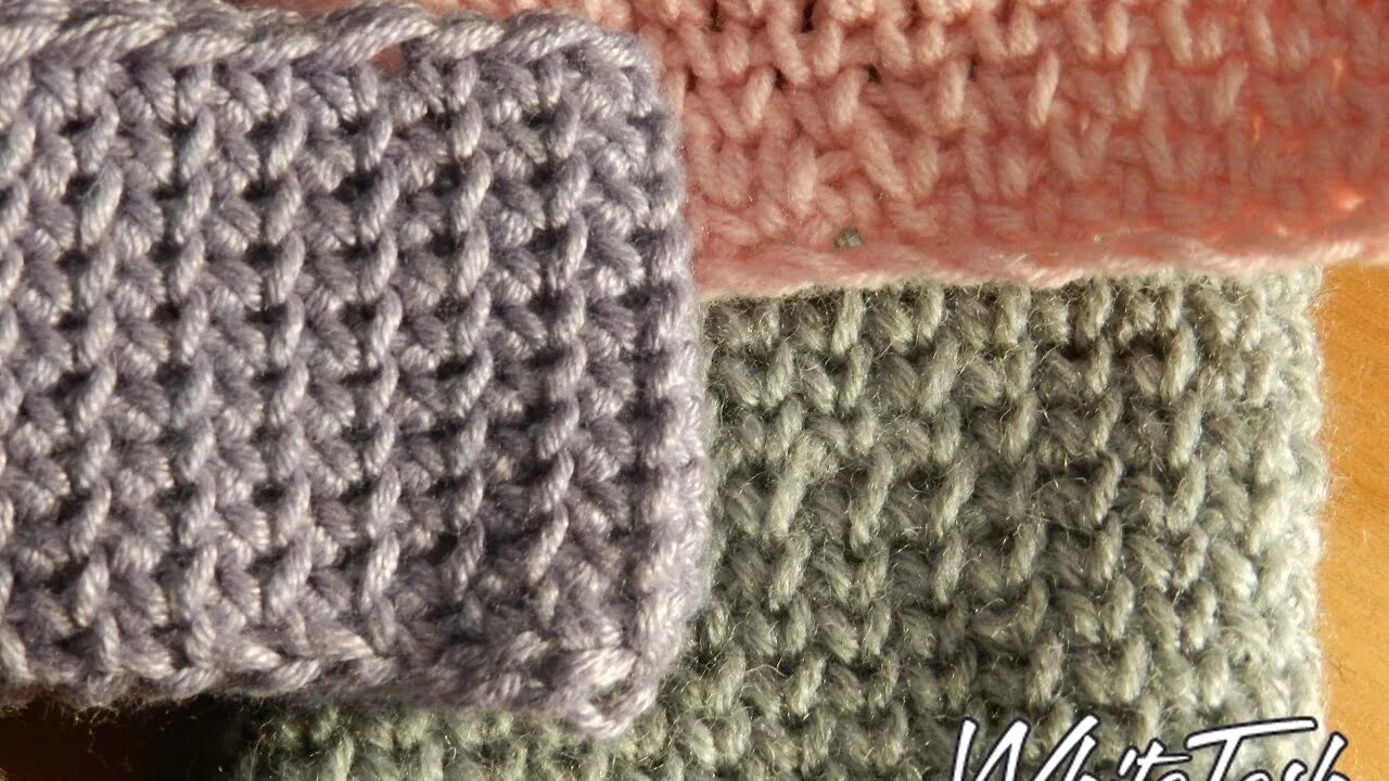 Имитация лицевой глади крючком поворотными рядами. Лицевая имитация. Лицевая гладь тунисским крючком. Имитация лицевой глади крючком. Узор крючком имитация спиц.