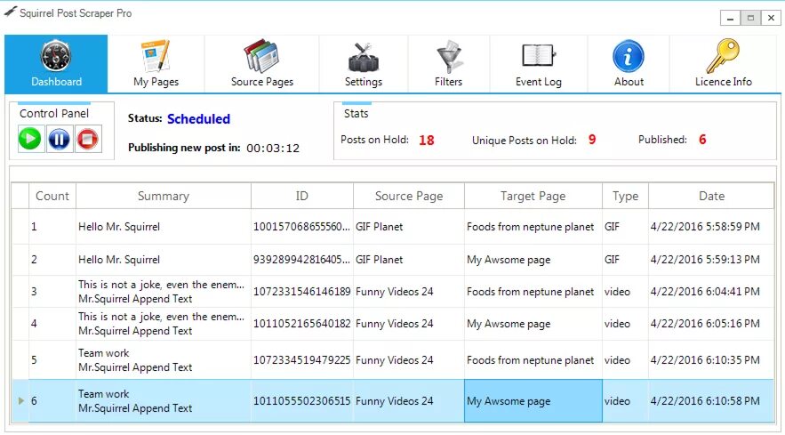 Cross promote. View media что показывает. Click реакция. Post published. Рекламная история facebook.