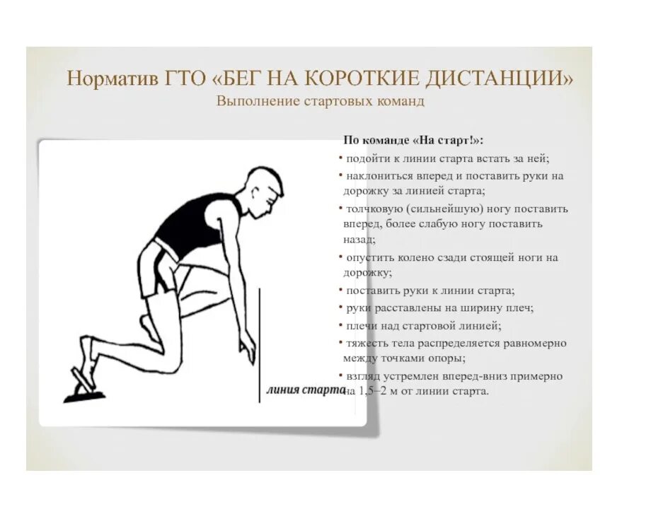 Бег на 30 м техника выполнения