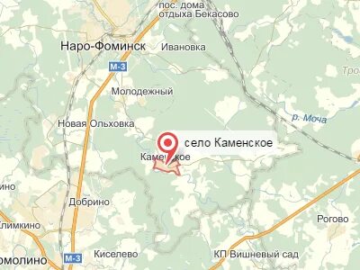 Каменское на карте